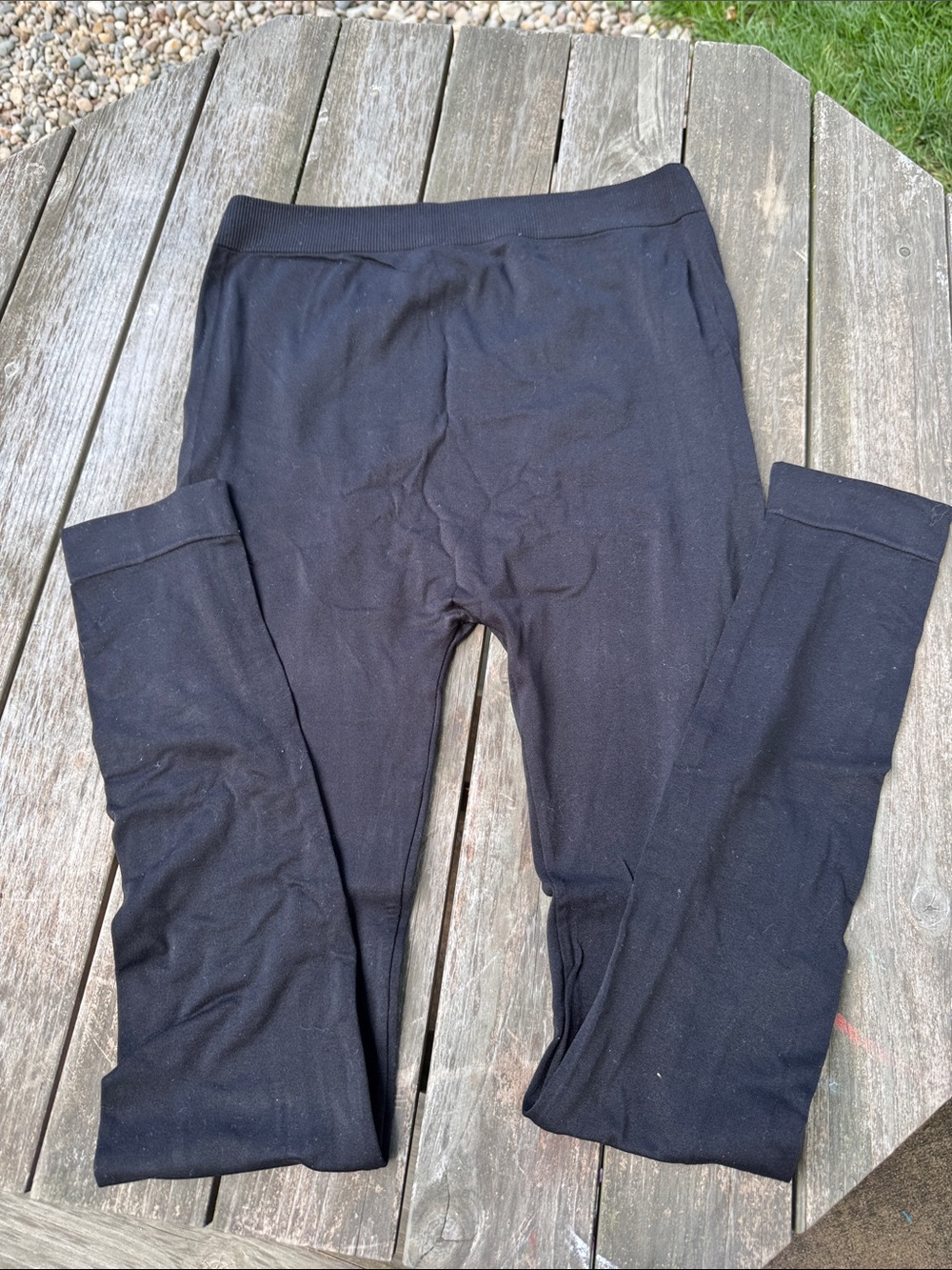Black Stretch S/M Maternity Leggings - Classic Pull-On